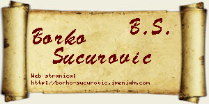 Borko Šućurović vizit kartica